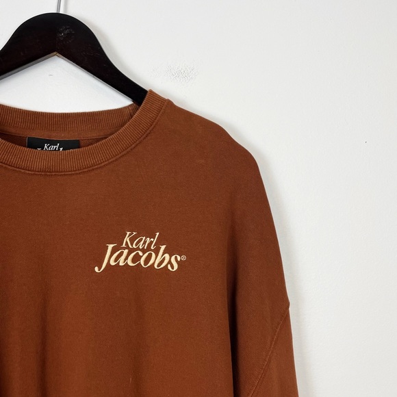 Karl Jacobs Logo Minimalist Crewneck Sweatshirt Size Large - Picture 6 of 9